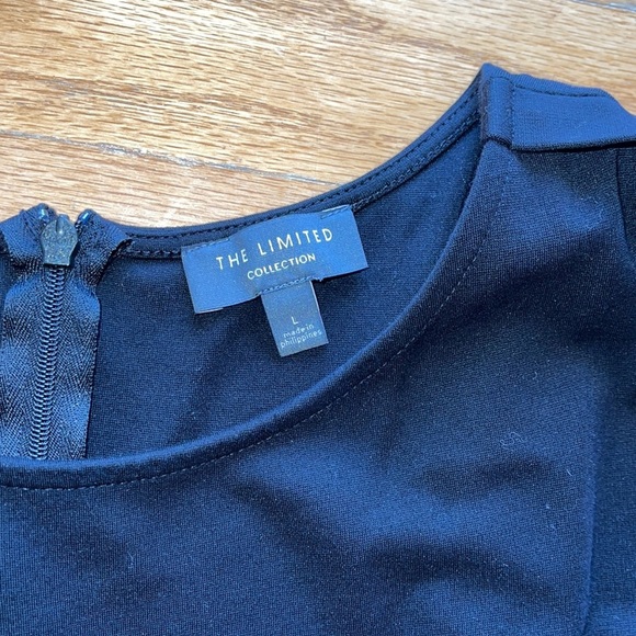The Limited brand black peplum top size large - Picture 2 of 4